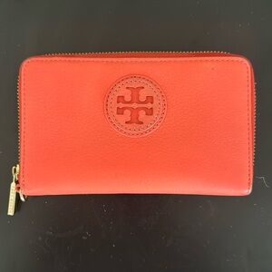 Tory Burch Bright Orange Wallet